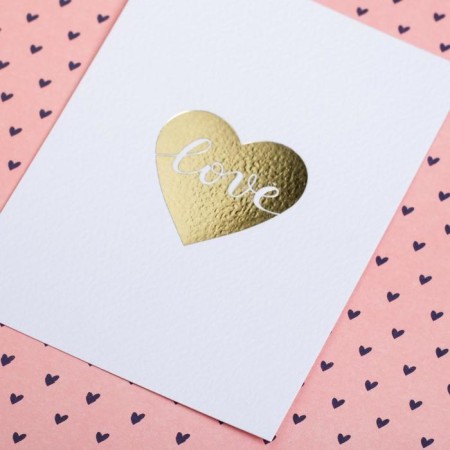 Watercolor card with Love embossing, 7.5 x 10.5 cm-3