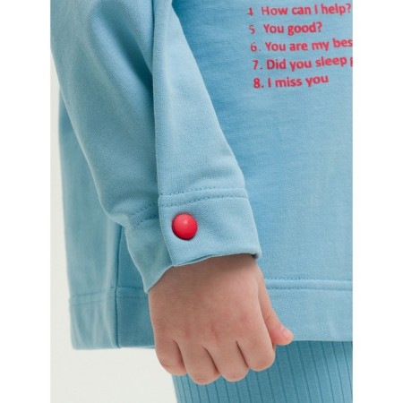 Sweatshirt for girls, height 98 cm, blue color-4