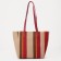 Lightning-there is a beige/brown/red bag.