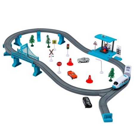 Railway for children "My city", 63 subjects, turquoise-5
