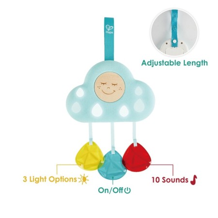 A rattling rattle for newborns "Musical Cloud"-2
