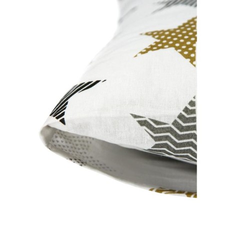 A set of pillowcases, size 40x60 cm, print, patchwork stars, white color - 2 pcs.-1