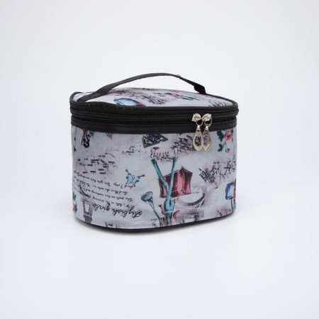 Lightning cosmetic bag, gray color