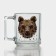 Animals mug, glass, 250 ml, mix