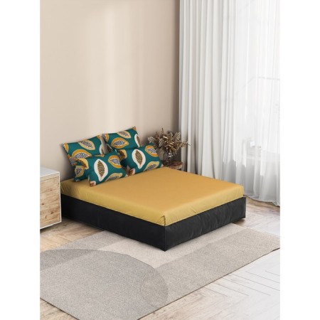 Bed linen duet "Papaya", size 220x240 cm, 145x215 cm - 2 pcs, 70x70 cm - 2 pcs-2
