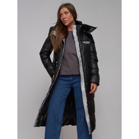 Coat insulated winter female, size 42, black color-18