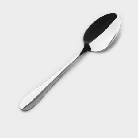 A spoon of stainless steel “Milano”, length 18.5 cm, silver color
