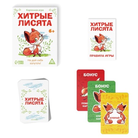 Board card game "Tricky foxes", 40 cards-1