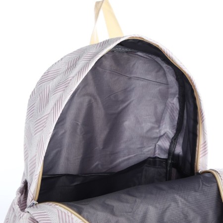 School backpack from textiles on lightning, 3 pockets, lilac color-5