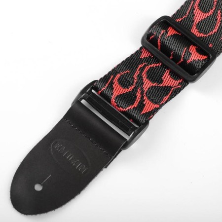 Guitar belt, length adjustment, with a pattern, width 5 cm-1