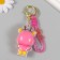 Trick rubber with carbine, strap "Girafics in the pink sweatshirt" 7x4x3 cm