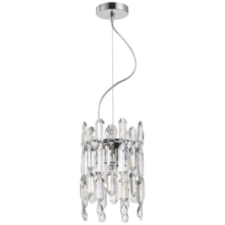 Suspension lamp Legacy 2xe14 40w, size 20x20x40-100 cm, color chromium