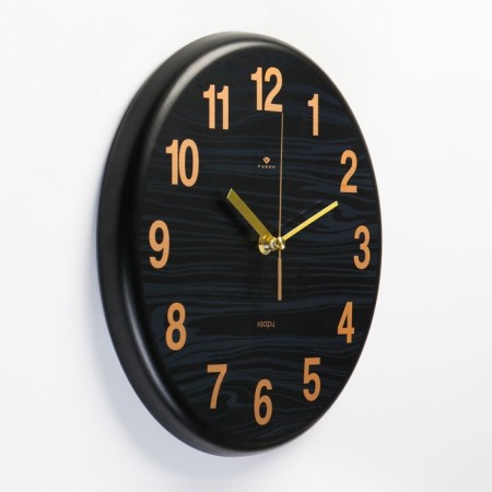 Watch walls, series: "Classic", discrete move, d = 27 cm, black-1