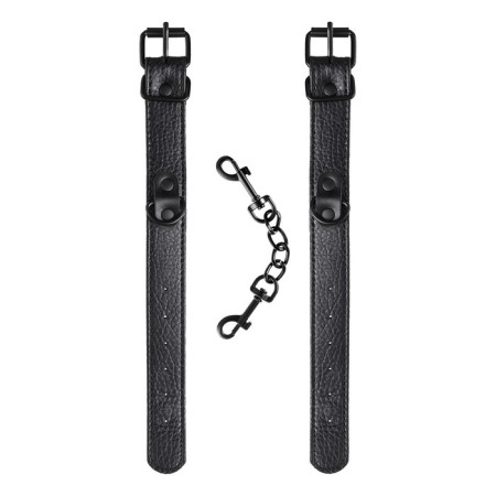 Toyfa Theater, black handcuffs, PU skin, 26.5 cm-10