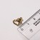 Castle-Karabin "Heart", (set 2 pcs.), 9 × 12 mm, copper, color gold