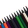 Pencils 24 colors in a tube, hexagonal housing, plastic, black base