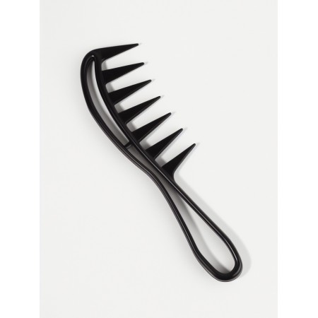 Curly hair comb 18.5*5*1cm plastic black bag QF