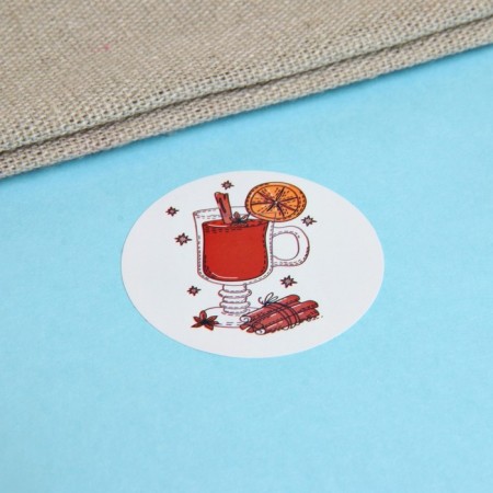 Stickers in the roll "New Year's treats", 500 pcs, 3.8 x 3.8 cm-5