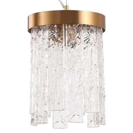 Suspended Frostyle 2XE14 40W lamp, size 20x20x31-70 cm, bronze color-1