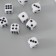 Suspension for creativity Plastic "Playing Bones" Black-White 2.4x1.4x1.4 cm