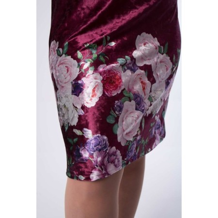Female dress, size 60, burgundy color-4