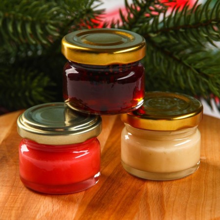Set "Happy New Year": 2 cream-media and jam with cones of 30 g.-1