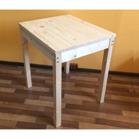 Cafe table, 700 × 600 × 800 mm, pine array, without coating-1