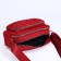 Cross-Bodi Bag with zipper, external pocket, red color