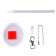 Diamond mosaic on a keychain with partial filling for children "Unicorn"