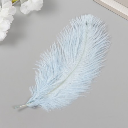 Pen of decorative ostrich "Blue sky" h = 15-20 cm-1