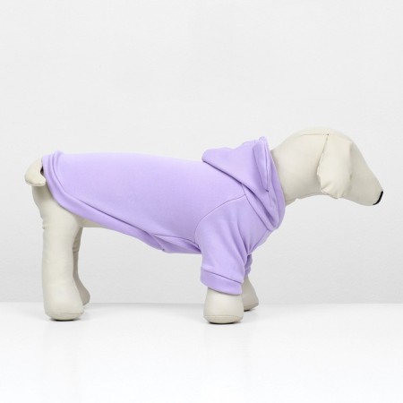 Sweater with a hood "Bear", fleece, size M (DS 25, Osh 28, OG 40 cm), purple-2