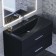 Sink uperwood Foster Quartz 90 cm, quartz, black matte, space
