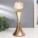 Summary Metal for 1 candle "Embossed geometric pattern" gold 28x11x11 cm