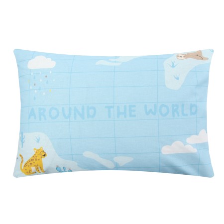 Pillowcase "Ethel" Around the World 50x70 cm, 100% cotton, calico