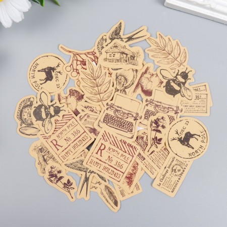 Stickers for Retro creativity set 46 pcs 4.4x4.4x1.1 cm