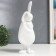 Polystone souvenir "White rabbit hugs heart" 31x11x12 cm