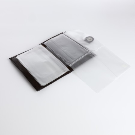 Cover for car documents and passports on a magnet, black color-6