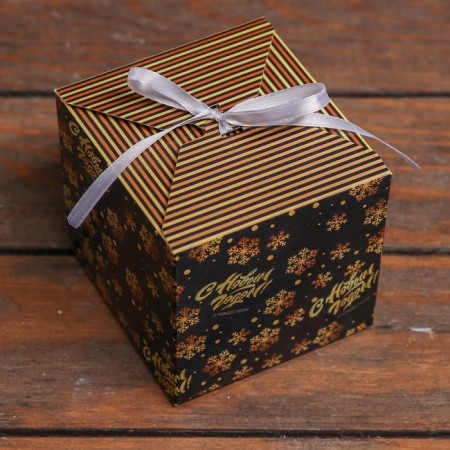 Folding box "Snow pattern" 10 x 10 x 10 cm-1