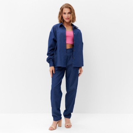 Women's shirt minku: minku: jeans collection color Blue Blue, rr 46-1