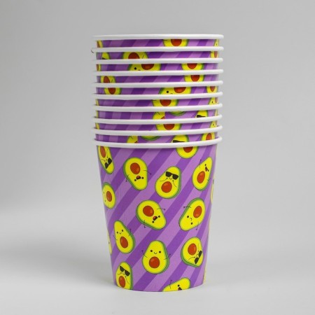 A single -single -paper glass "Avocado", 250 ml-2