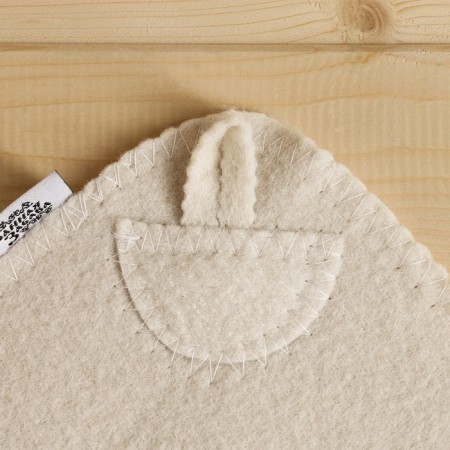 Bath set "Russian bathhouse only for the Russian soul": hat, rug, mitten-2
