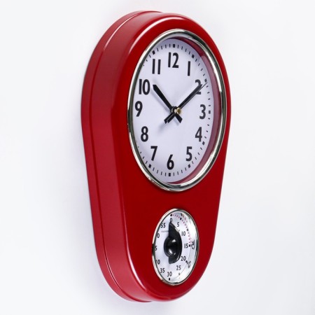 Watch walls, series: kitchen, "Alias" with a stopwatch, smooth move, 1aa, 16 x 22 x 4 cm-1