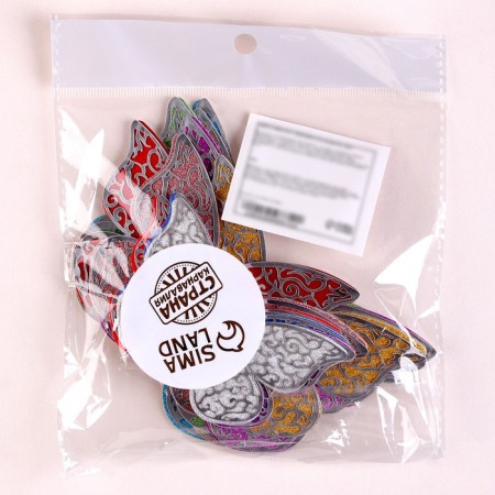 Set for decorating "butterflies", silver layer, 12 pieces, color mix-4