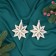 Christmas tree decoration "Snowflake is multifaceted" (set 2 pcs) 11.5x9.5 cm, white