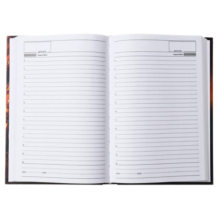 Diary Lotted on a stitch, A5 160 sheets, cardboard 7BC, matte lamination "Men at the car"-7