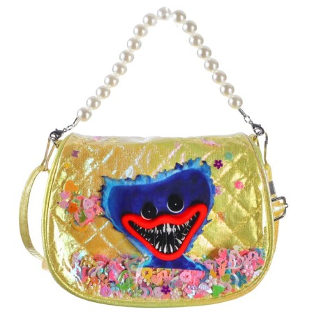 Children's bag on the valve, 6x12x16 cm, adjustable belt, yellow mix-10