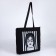 Textile bag "Pink Power", 42x9x32, without lining, black