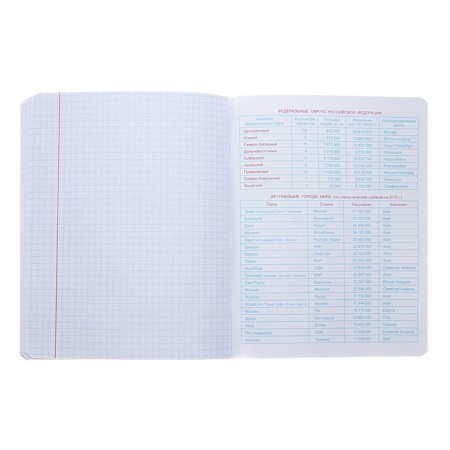 A notebook “Neon stories”, 48 sheets in a cage, “Geography”, cover coated cardboard, VD-clus, Neon, OFSET block-5