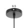 Bayerlux suspension of Bayerlux "Romus" LED 6W 4000K Black 5x5x30-230cm