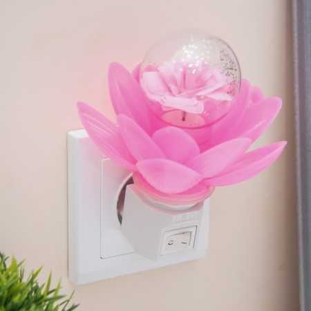 Night "Pink Flower" LED 8x8x12 cm Risalux-3